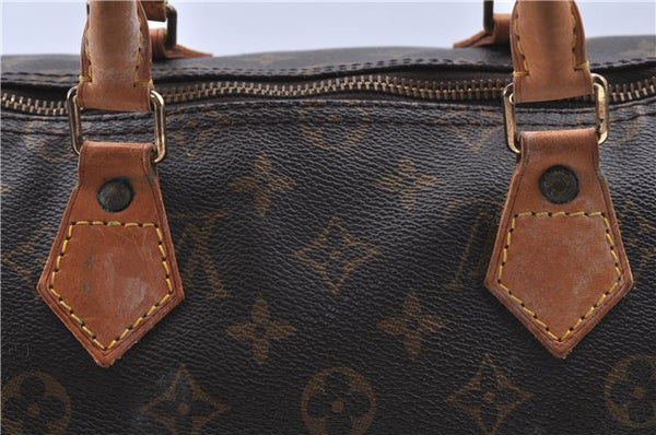 Authentic LOUIS VUITTON Monogram Speedy 35 Hand Bag M41524 LV H7666