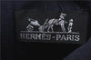 Authentic HERMES Fourre Tout MM Hand Tote Bag Canvas Navy H7672