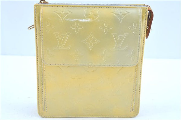 Auth LOUIS VUITTON Monogram Vernis Mott Shoulder Hand Bag Yellow M91059 LV H7703