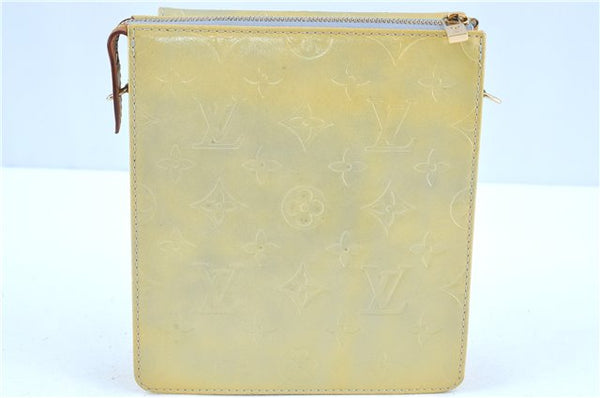 Auth LOUIS VUITTON Monogram Vernis Mott Shoulder Hand Bag Yellow M91059 LV H7703