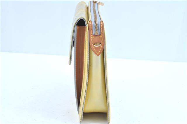 Auth LOUIS VUITTON Monogram Vernis Mott Shoulder Hand Bag Yellow M91059 LV H7703