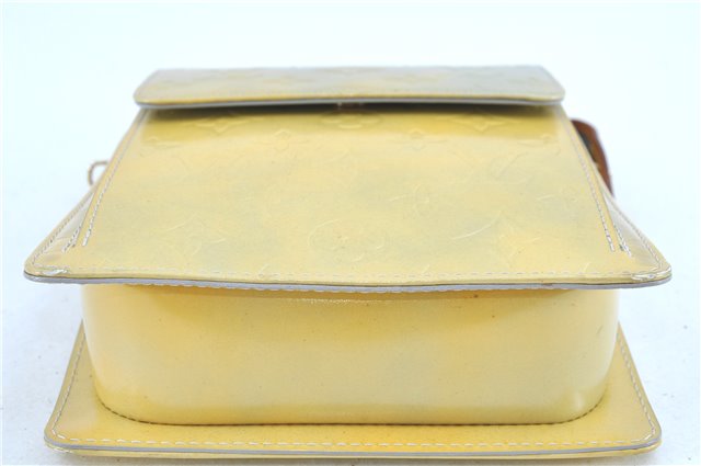 Auth LOUIS VUITTON Monogram Vernis Mott Shoulder Hand Bag Yellow M91059 LV H7703