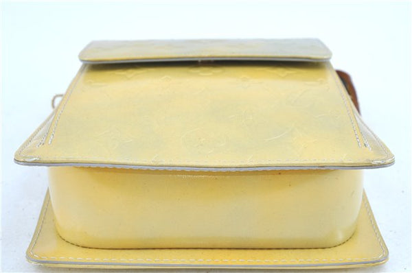 Auth LOUIS VUITTON Monogram Vernis Mott Shoulder Hand Bag Yellow M91059 LV H7703