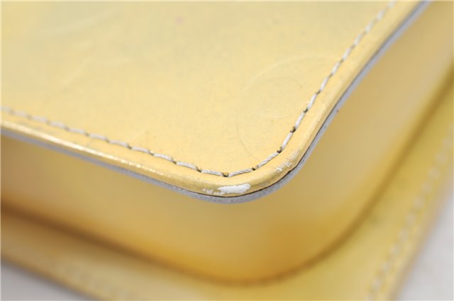 Auth LOUIS VUITTON Monogram Vernis Mott Shoulder Hand Bag Yellow M91059 LV H7703