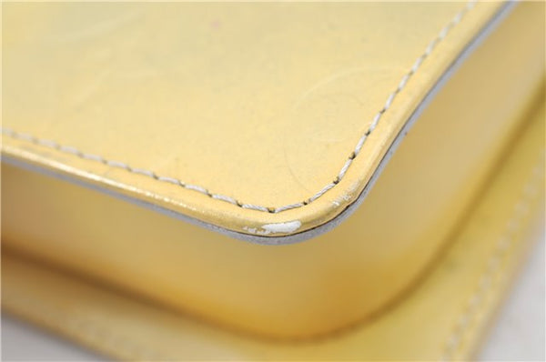 Auth LOUIS VUITTON Monogram Vernis Mott Shoulder Hand Bag Yellow M91059 LV H7703