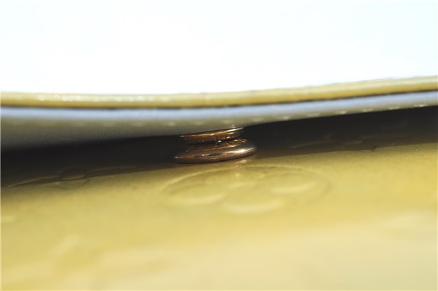 Auth LOUIS VUITTON Monogram Vernis Mott Shoulder Hand Bag Yellow M91059 LV H7703