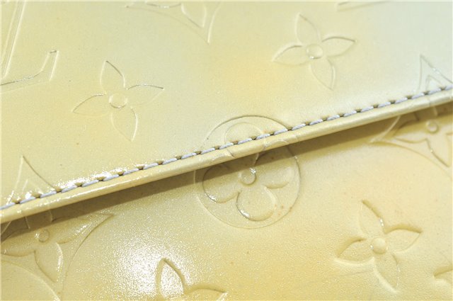Auth LOUIS VUITTON Monogram Vernis Mott Shoulder Hand Bag Yellow M91059 LV H7703