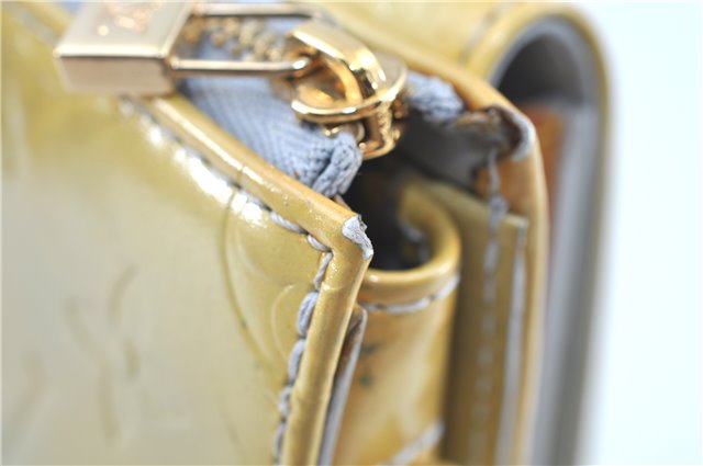 Auth LOUIS VUITTON Monogram Vernis Mott Shoulder Hand Bag Yellow M91059 LV H7703
