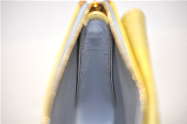 Auth LOUIS VUITTON Monogram Vernis Mott Shoulder Hand Bag Yellow M91059 LV H7703