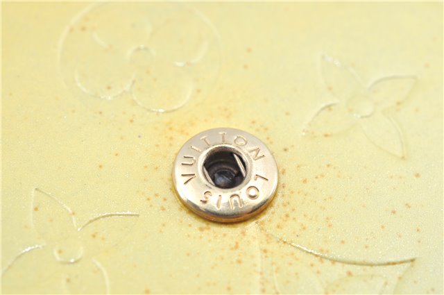 Auth LOUIS VUITTON Monogram Vernis Mott Shoulder Hand Bag Yellow M91059 LV H7703