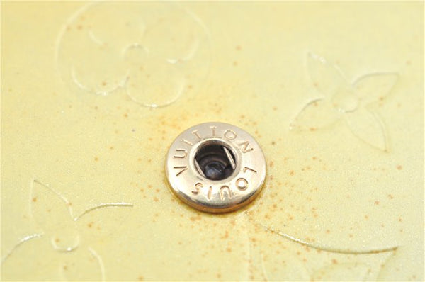 Auth LOUIS VUITTON Monogram Vernis Mott Shoulder Hand Bag Yellow M91059 LV H7703