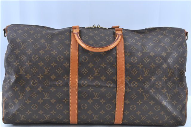 Auth LOUIS VUITTON Monogram Keepall Bandouliere 60 Boston Bag M41412 LV H7707