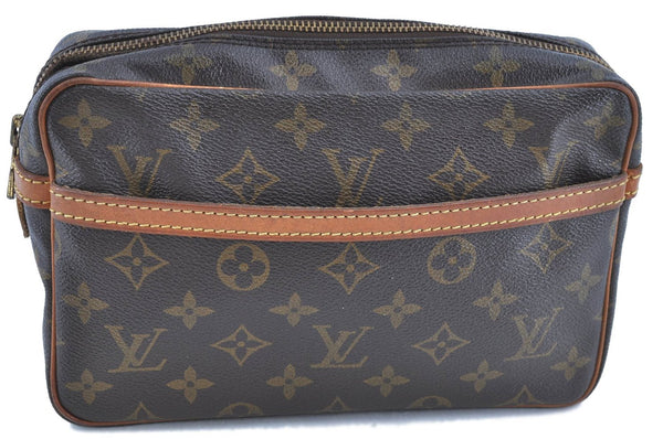 Auth LOUIS VUITTON Monogram Compiegne 23 Clutch Hand Bag M51847 LV H7709