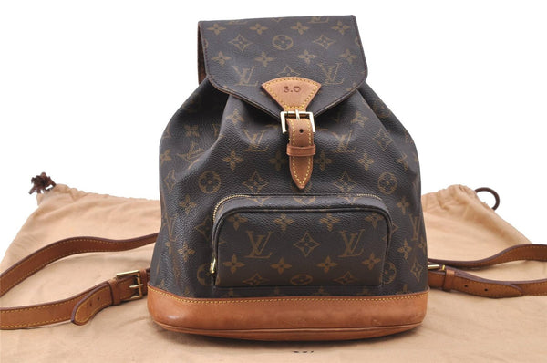 Authentic LOUIS VUITTON Monogram Montsouris MM Backpack M51136 LV H7713