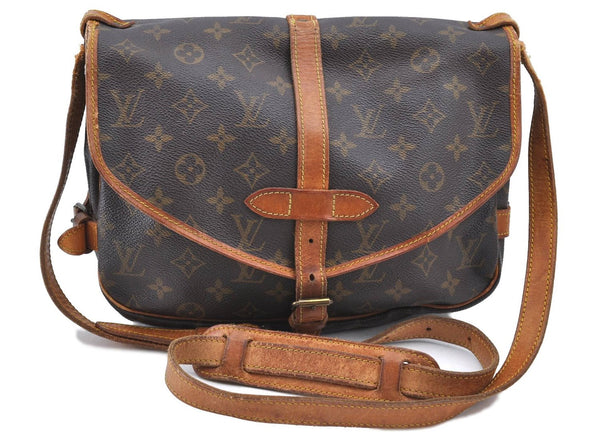 Auth LOUIS VUITTON Monogram Saumur 30 Shoulder Cross Body Bag M42256 LV H7719