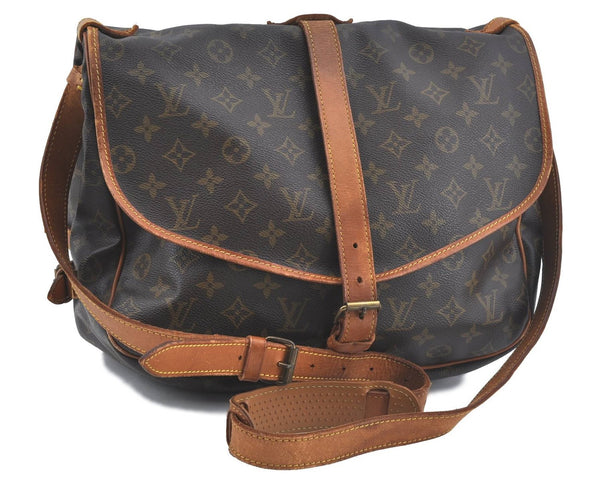 Auth LOUIS VUITTON Monogram Saumur 35 Shoulder Cross Body Bag M42254 LV H7722