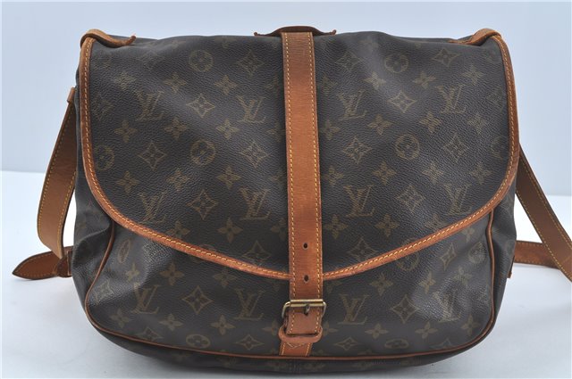 Auth LOUIS VUITTON Monogram Saumur 35 Shoulder Cross Body Bag M42254 LV H7722