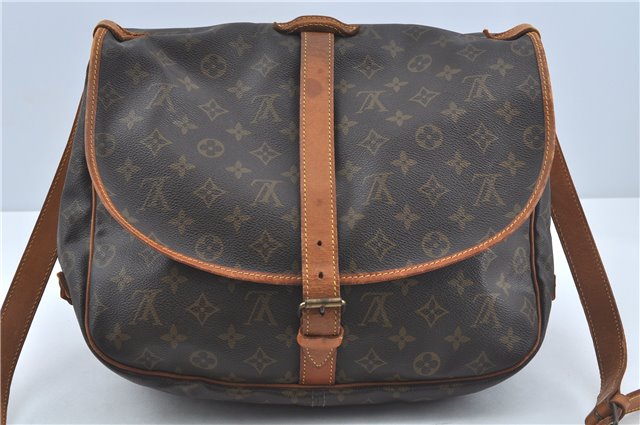 Auth LOUIS VUITTON Monogram Saumur 35 Shoulder Cross Body Bag M42254 LV H7722