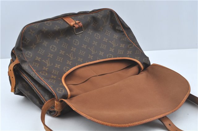 Auth LOUIS VUITTON Monogram Saumur 35 Shoulder Cross Body Bag M42254 LV H7722