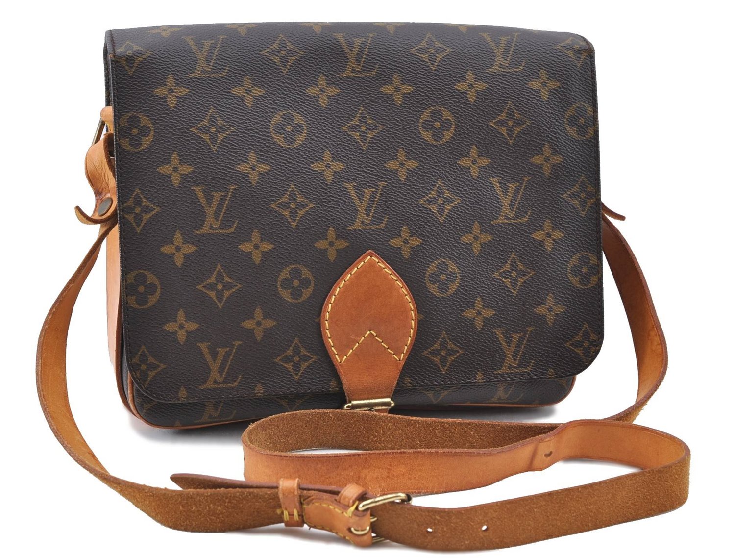 Auth LOUIS VUITTON Monogram Cartouchiere GM Shoulder Cross Bag M51252 LV H7725