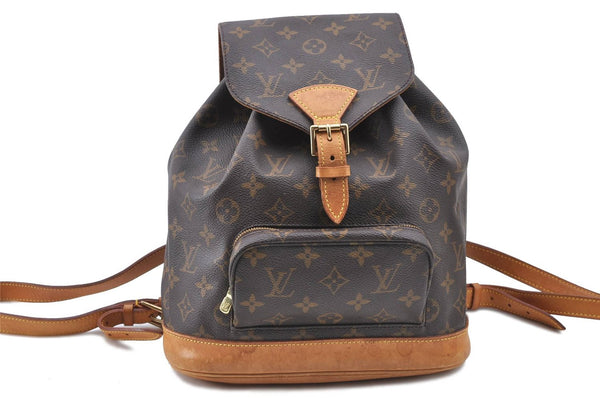 Authentic LOUIS VUITTON Monogram Montsouris MM Backpack M51136 LV H7726