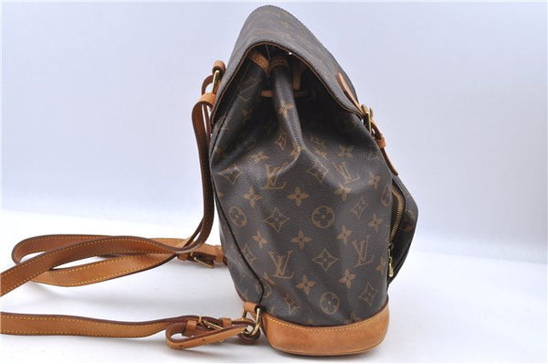 Authentic LOUIS VUITTON Monogram Montsouris MM Backpack M51136 LV H7726