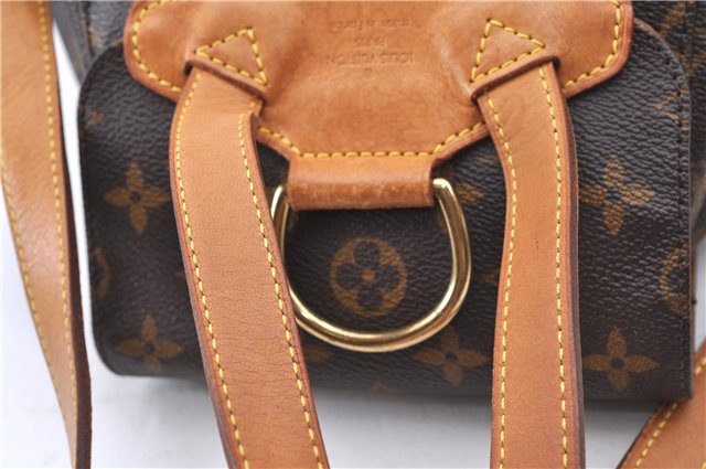 Authentic LOUIS VUITTON Monogram Montsouris MM Backpack M51136 LV H7726
