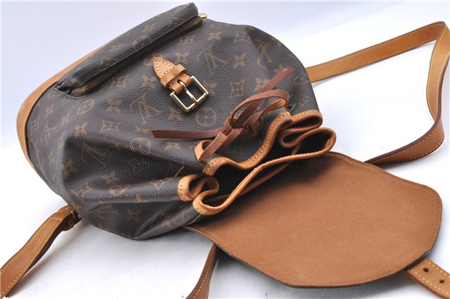 Authentic LOUIS VUITTON Monogram Montsouris MM Backpack M51136 LV H7726