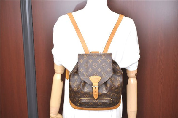 Authentic LOUIS VUITTON Monogram Montsouris MM Backpack M51136 LV H7726