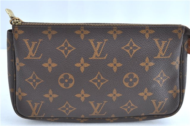 Authentic Louis Vuitton Monogram Pochette Accessoires Pouch M51980 LV H7727