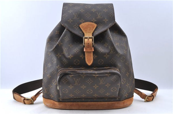 Authentic LOUIS VUITTON Monogram Montsouris GM Backpack M51135 LV H7730