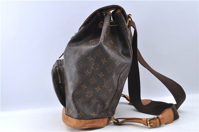 Authentic LOUIS VUITTON Monogram Montsouris GM Backpack M51135 LV H7730