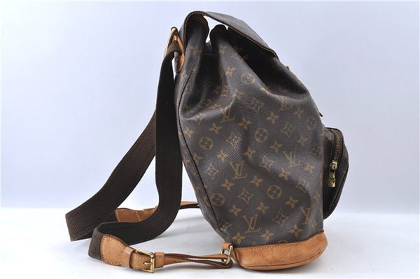 Authentic LOUIS VUITTON Monogram Montsouris GM Backpack M51135 LV H7730