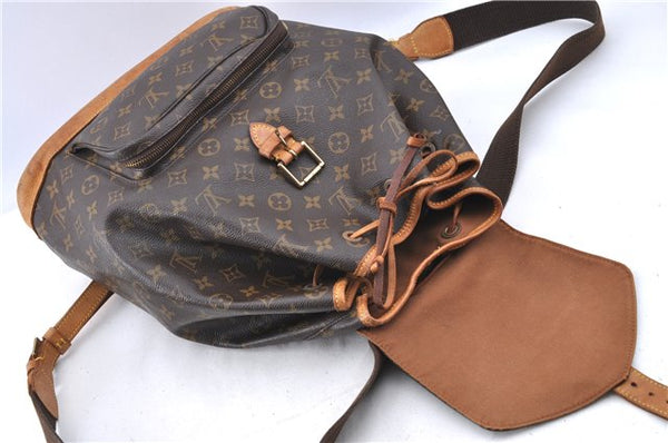 Authentic LOUIS VUITTON Monogram Montsouris GM Backpack M51135 LV H7730