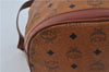 Authentic MCM Visetos PVC Leather Vintage Shoulder Cross Body Bag Brown H7735