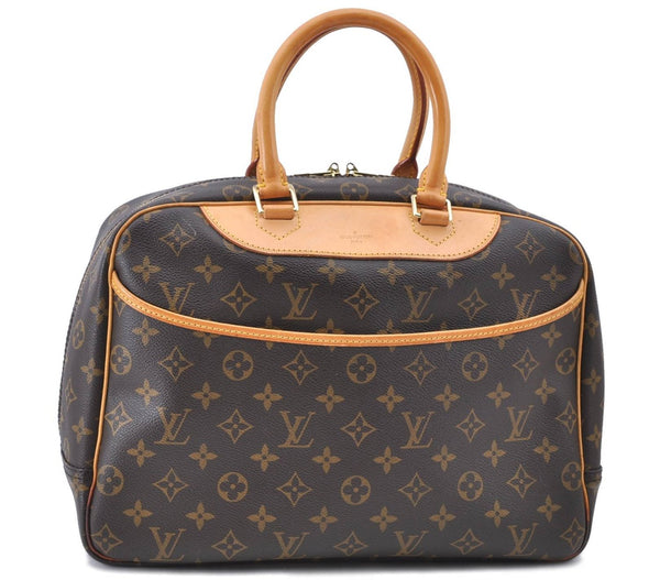 Authentic LOUIS VUITTON Monogram Deauville Hand Bag M47270 LV H7739