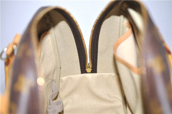 Authentic LOUIS VUITTON Monogram Deauville Hand Bag M47270 LV H7739