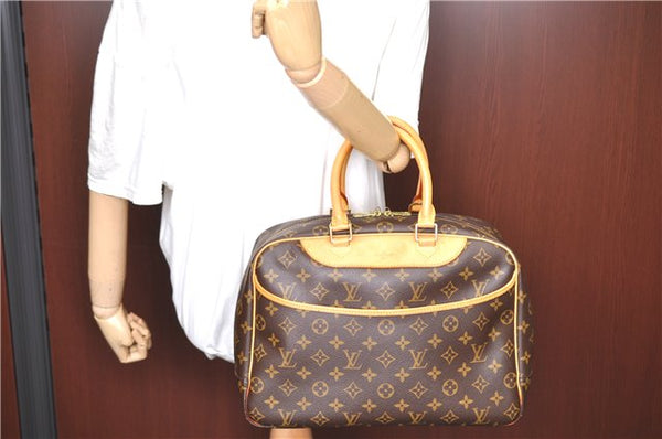 Authentic LOUIS VUITTON Monogram Deauville Hand Bag M47270 LV H7739
