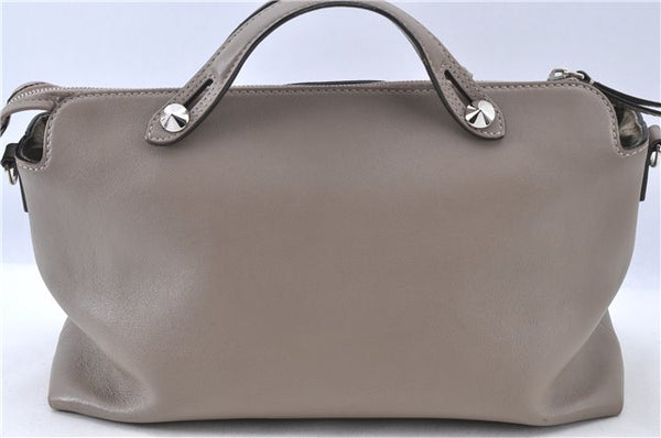 Auth FENDI By The Way Large 3Way Shoulder Hand Clutch Bag Leather Gray H7743