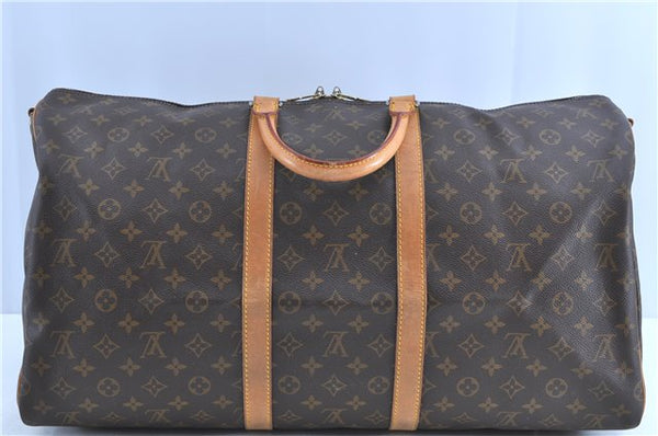 Auth LOUIS VUITTON Monogram Keepall Bandouliere 55 Boston Bag M41414 LV H7750