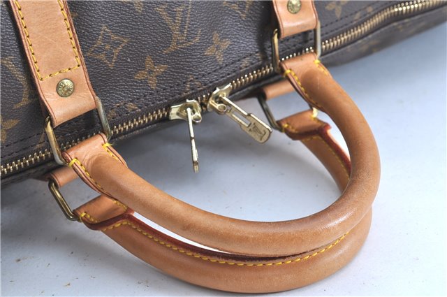 Auth LOUIS VUITTON Monogram Keepall Bandouliere 55 Boston Bag M41414 LV H7750