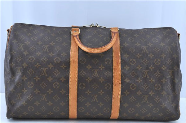 Auth LOUIS VUITTON Monogram Keepall Bandouliere 55 Boston Bag M41414 LV H7756