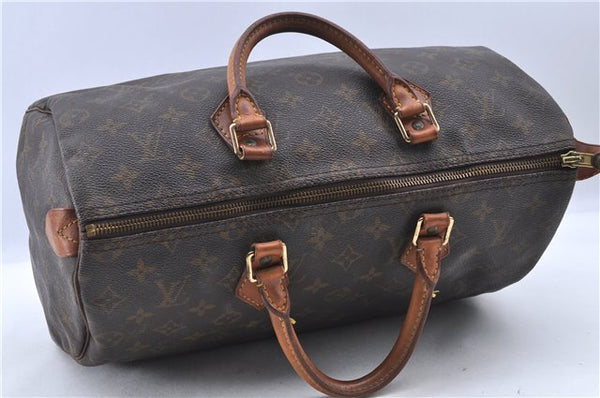 Authentic LOUIS VUITTON Monogram Speedy 35 Hand Bag M41524 LV H7757