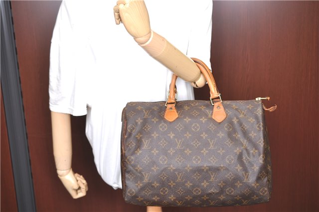 Authentic LOUIS VUITTON Monogram Speedy 35 Hand Bag M41524 LV H7757