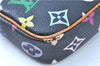 LOUIS VUITTON Monogram Multicolor Pochette Accessoires Pouch M92648 Black H7763