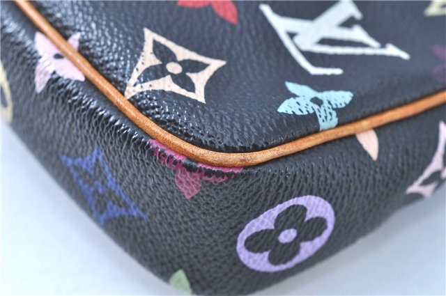 LOUIS VUITTON Monogram Multicolor Pochette Accessoires Pouch M92648 Black H7763