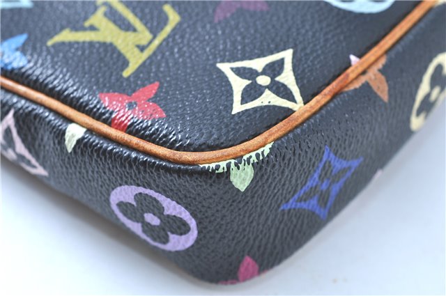 LOUIS VUITTON Monogram Multicolor Pochette Accessoires Pouch M92648 Black H7763