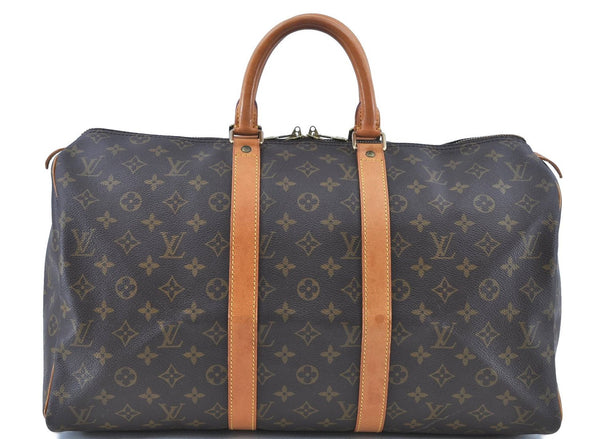 Authentic LOUIS VUITTON Monogram Keepall 45 Boston Bag M41428 LV H7764