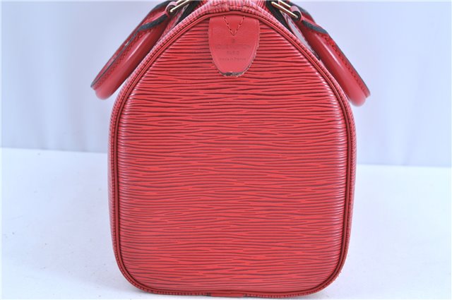 Authentic LOUIS VUITTON Epi Speedy 25 Hand Bag Red M43017 LV H7765