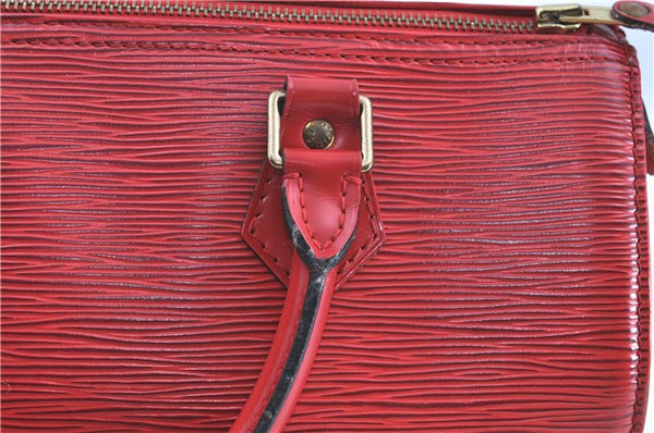 Authentic LOUIS VUITTON Epi Speedy 25 Hand Bag Red M43017 LV H7765